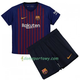Koszulka FC Barcelona Dziecięcy Domowe Koszulki Piłkarskie 2018/19 Krótki Rękaw